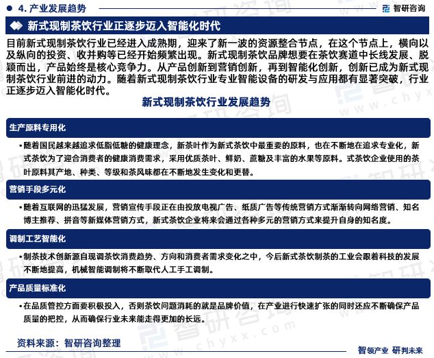 智研咨询发布《2023年中国新式现制茶饮行业市场前景分析报告(图6)