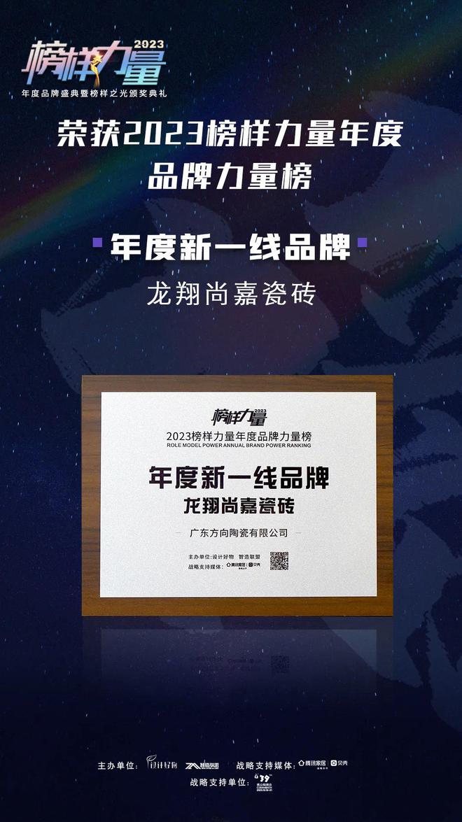 实力见证！龙翔尚嘉瓷砖获“年度新一线品牌”荣誉称号(图3)