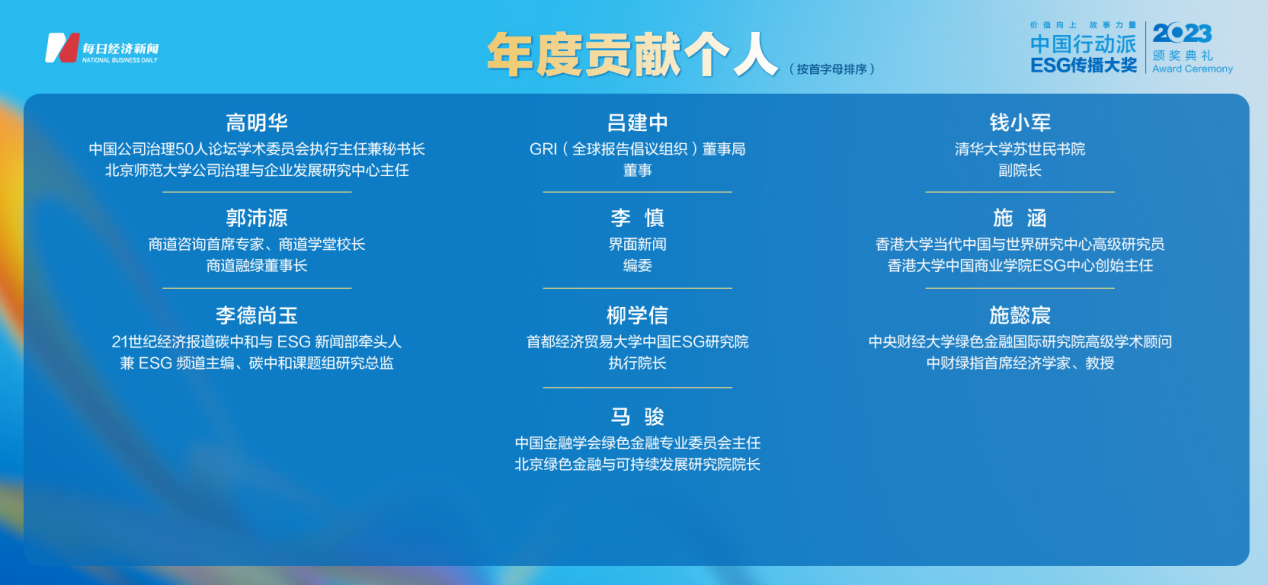 2023“中国行动派·ESG传播大奖”获奖名单重磅揭晓！专家云集共话中国ESG传播新趋势(图6)